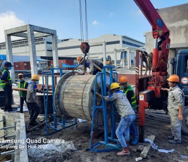 Thi công hệ thống điện nhà máy bảo hộ công nghệ cao Kanglongda Huế